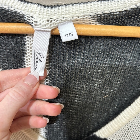 Elan Black and White Star Sweater - Picture 3 of 3